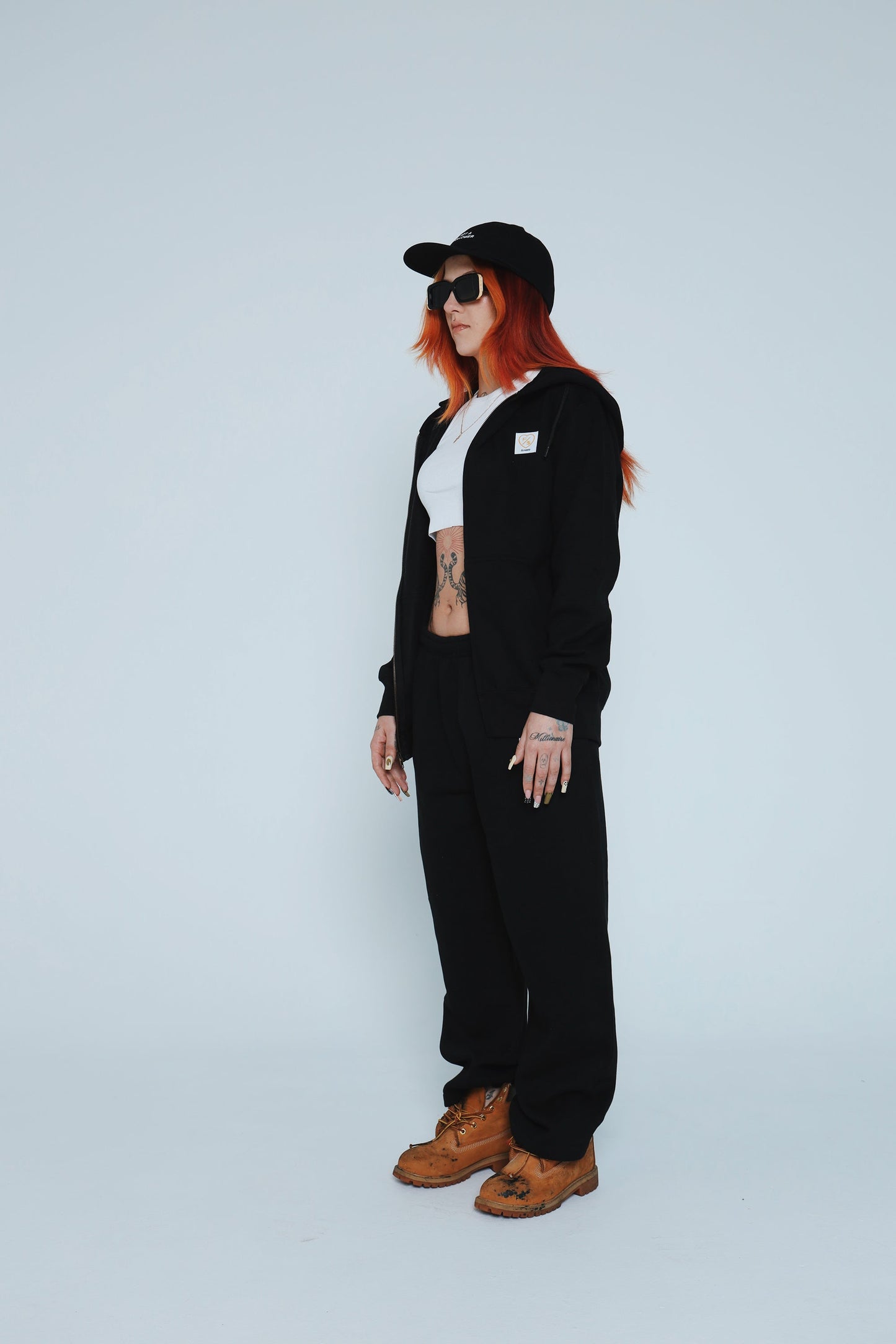 F/$ Patchwork Zip-up Hoodie (Black)