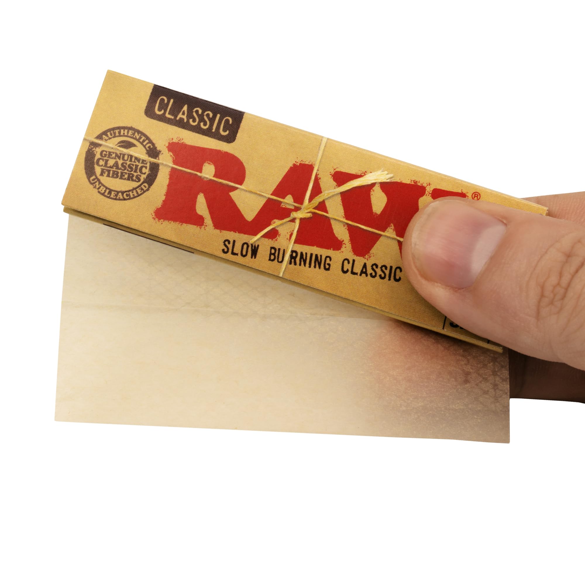Raw Unrefined Classic 1.25 1 1/4 Size Cigarette Rolling Papers, 50 Count (Pack of 6)