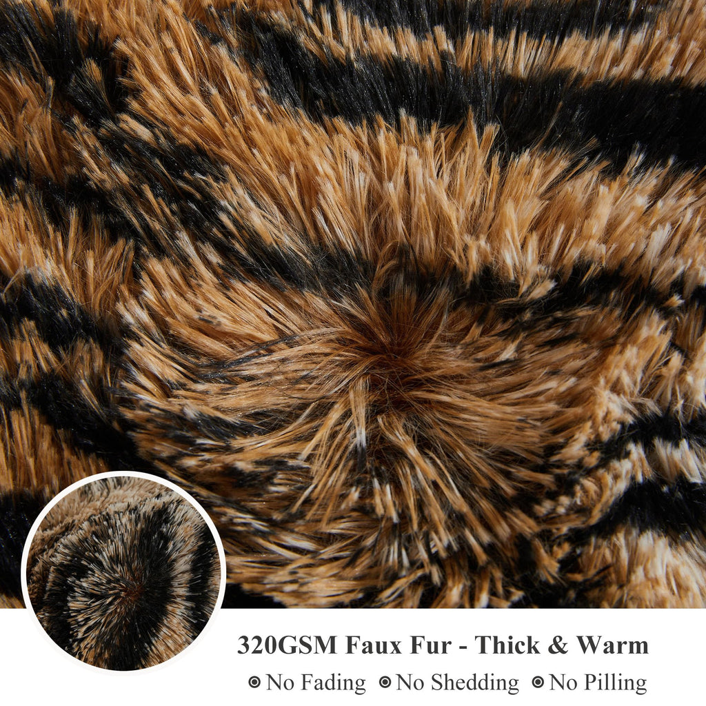 XeGe Cheetah Print Fluffy Faux Fur Duvet Cover Set, 3 Pieces Soft Plush Shaggy Fuzzy Bedding Set(1 Faux Fur Leopard Print Comforter Cover + 2 Furry Pillow Cases), Zipper Closure(King, Pink)