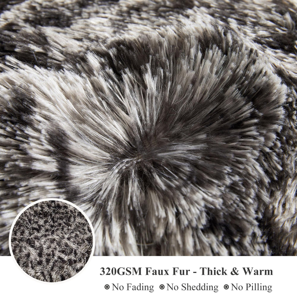 XeGe Cheetah Print Fluffy Faux Fur Duvet Cover Set, 3 Pieces Soft Plush Shaggy Fuzzy Bedding Set(1 Faux Fur Leopard Print Comforter Cover + 2 Furry Pillow Cases), Zipper Closure(King, Pink)
