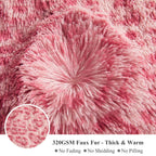 XeGe Cheetah Print Fluffy Faux Fur Duvet Cover Set, 3 Pieces Soft Plush Shaggy Fuzzy Bedding Set(1 Faux Fur Leopard Print Comforter Cover + 2 Furry Pillow Cases), Zipper Closure(King, Pink)
