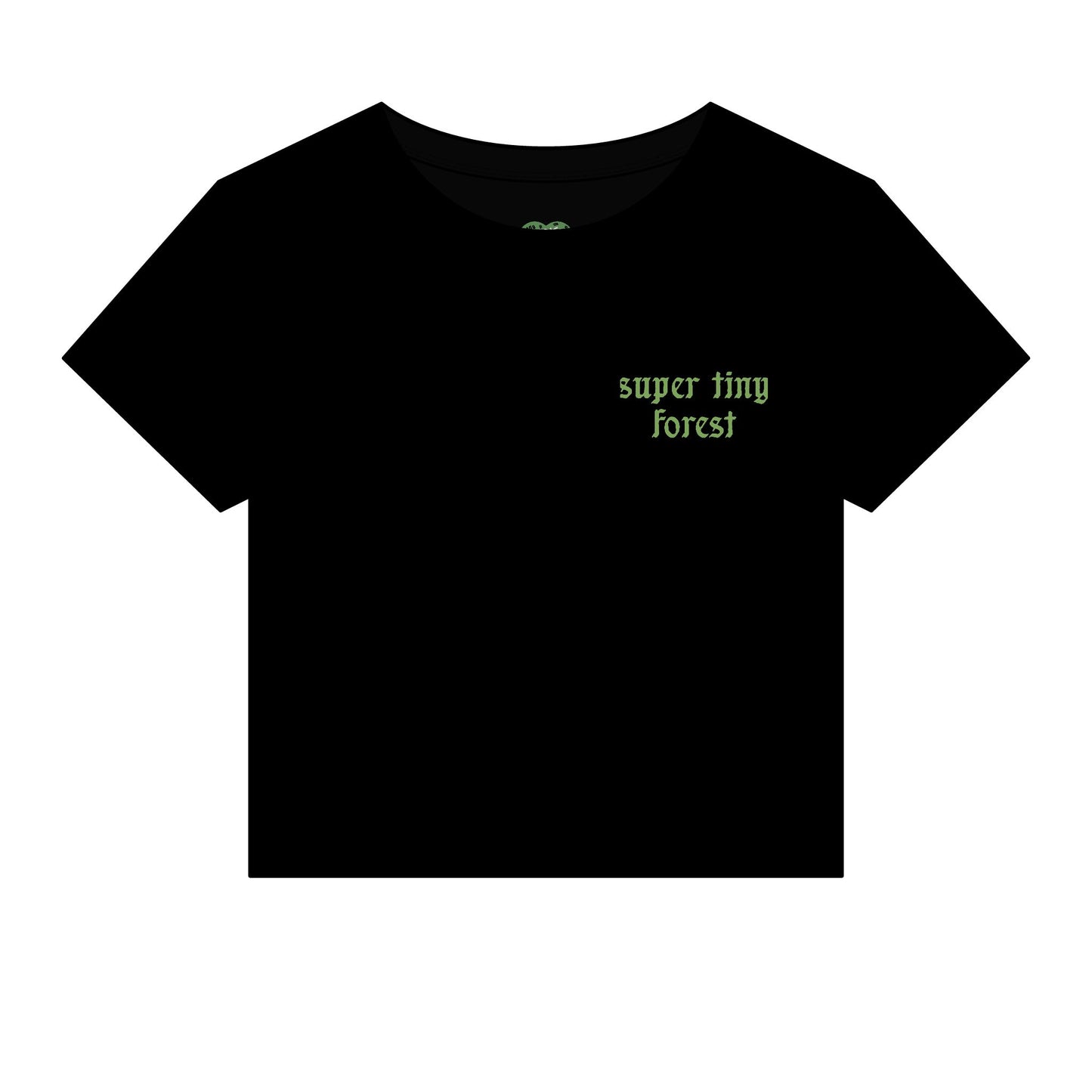 Baby Tee — "Super Tiny Forest" Crop Tee (Women’s Micro Rib)
