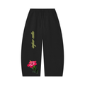 super tiny forest Hibiscus Unisex Waffle Barrel Leg Pants