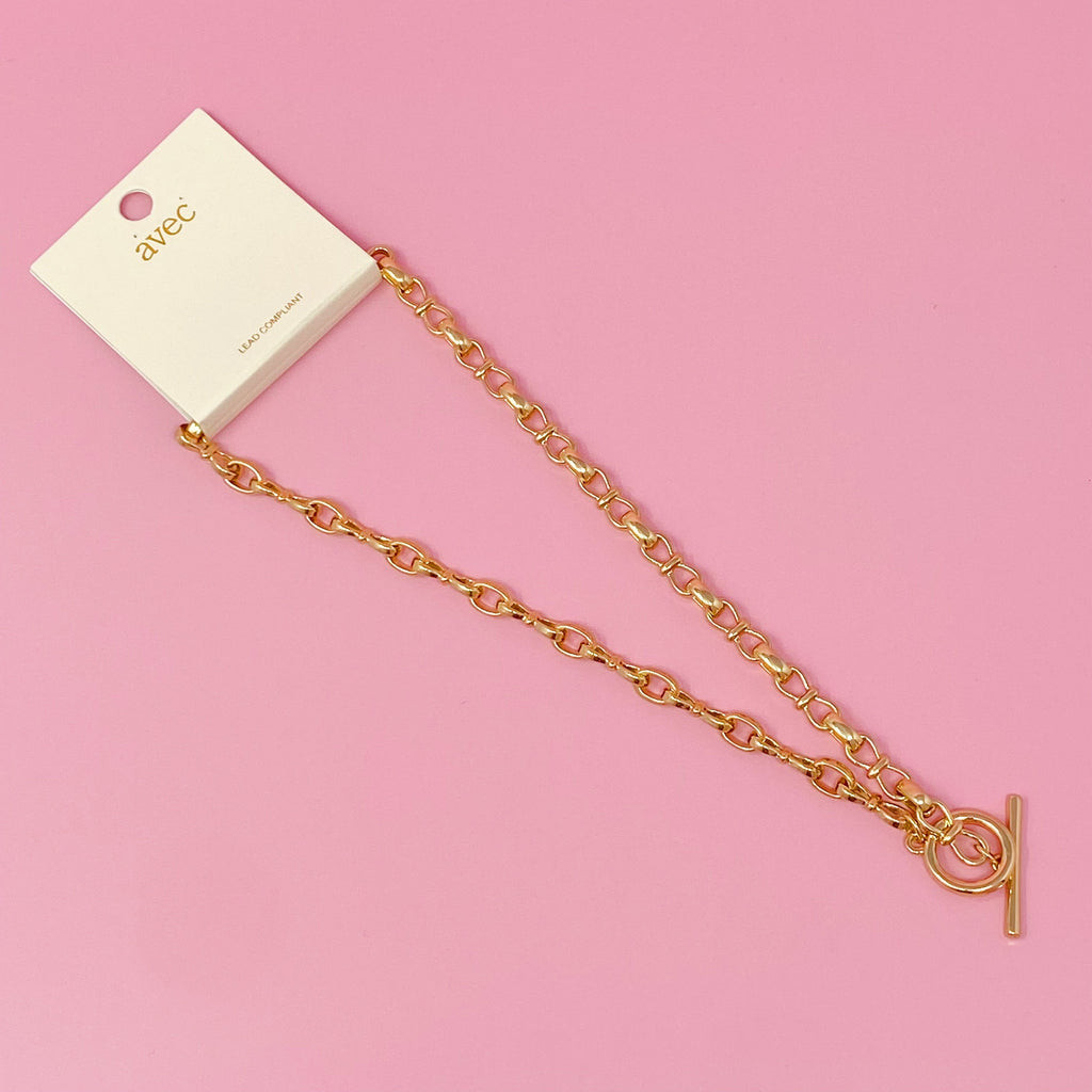 Luxe Chain Toggle Closure Necklace