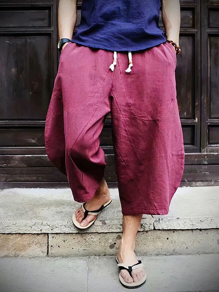 Cotton Linen Casual Shorts