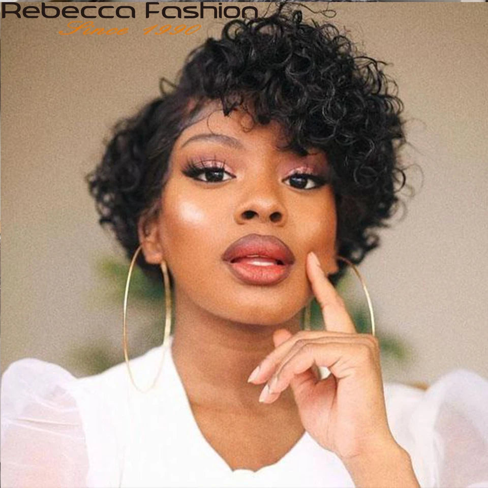 Natural Black Hair Pixie Cut Wig