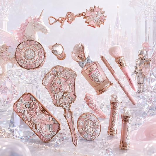 Flower Knows Knight Unicorn Makeup Set Eyeshadow Blush Lipstick Loose Powder Long Lasting Fantasy Princess Beauty Kit Cosmetics