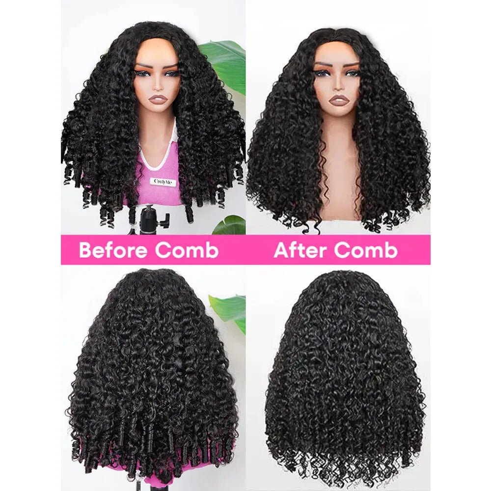 Burmese Curly Half Wig