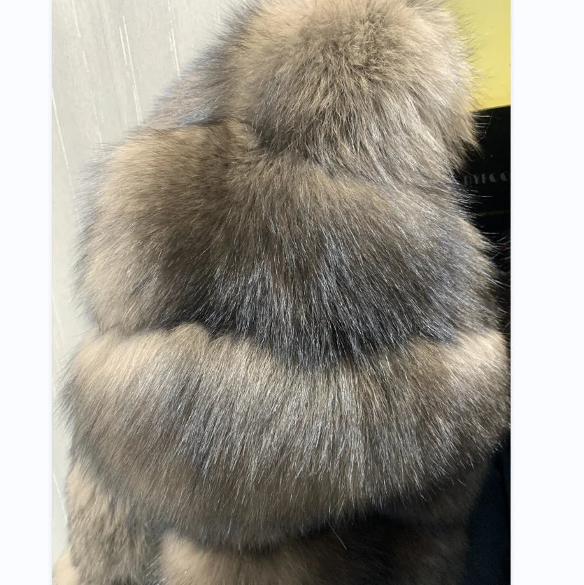 Detachable Real Fox Fur Jacket