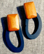 Abstract Modern Minimalist Design Wooden Earrings