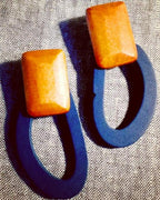 Abstract Modern Minimalist Design Wooden Earrings