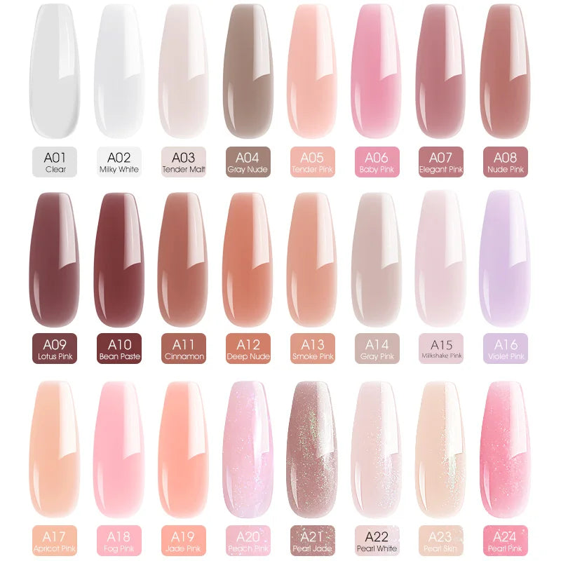VENALISA 50ml Jelly Gel Clear Nude Pink Camouflage Gel Nail Extend UV LED Poly Nail Gel Nail Art Manicure Acrylic Gel