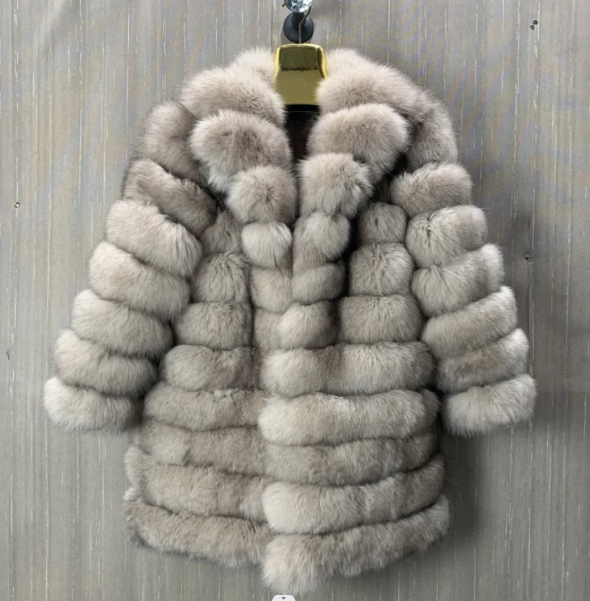 Detachable Real Fox Fur Jacket