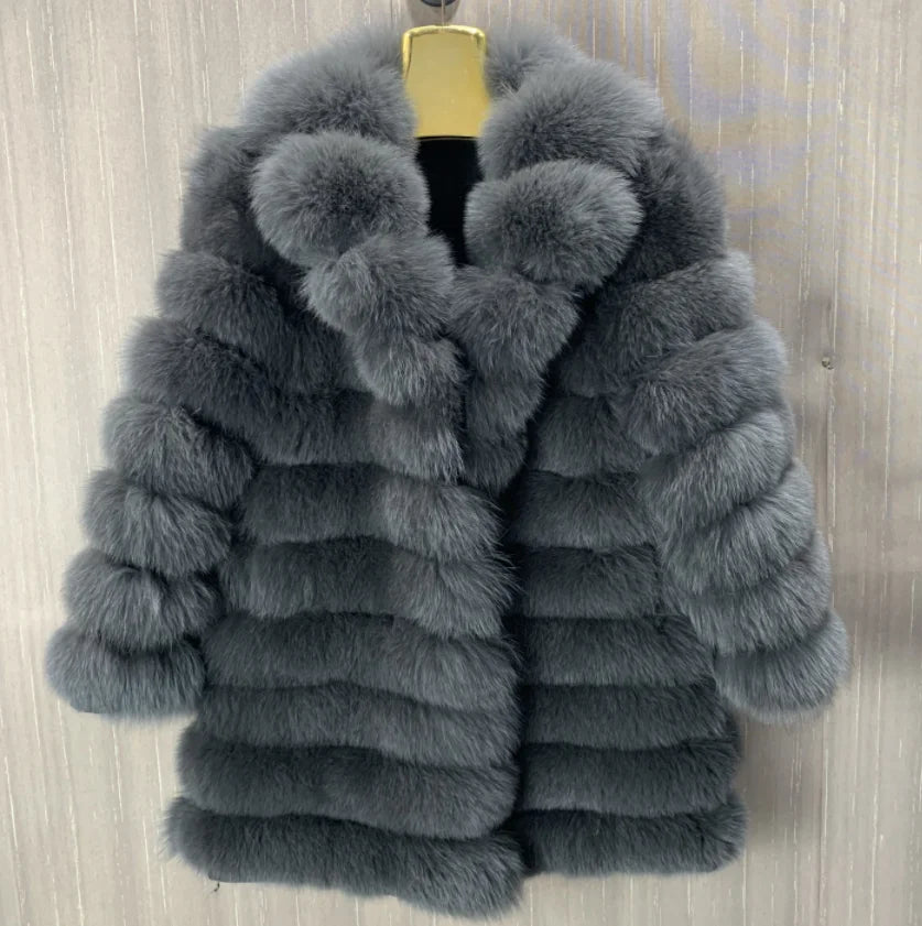 Detachable Real Fox Fur Jacket