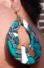 Ankara Print Africa Hoop Earrings