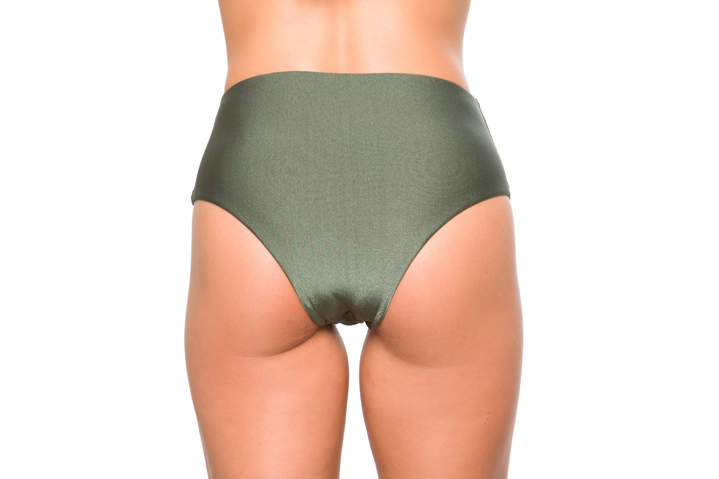 High Waist  Reversible Bottom Mara Olive Coral