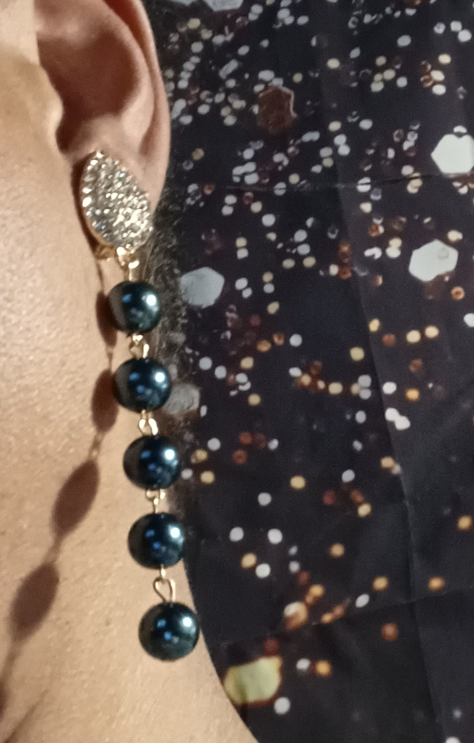Beautiful handmade  Pearl Clip On Earrings