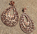 Boho Chic Dangle Wooden Earrings