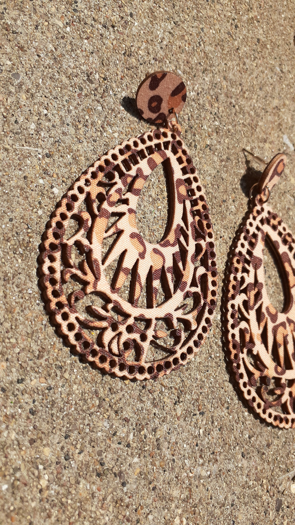 Boho Chic Dangle Wooden Earrings