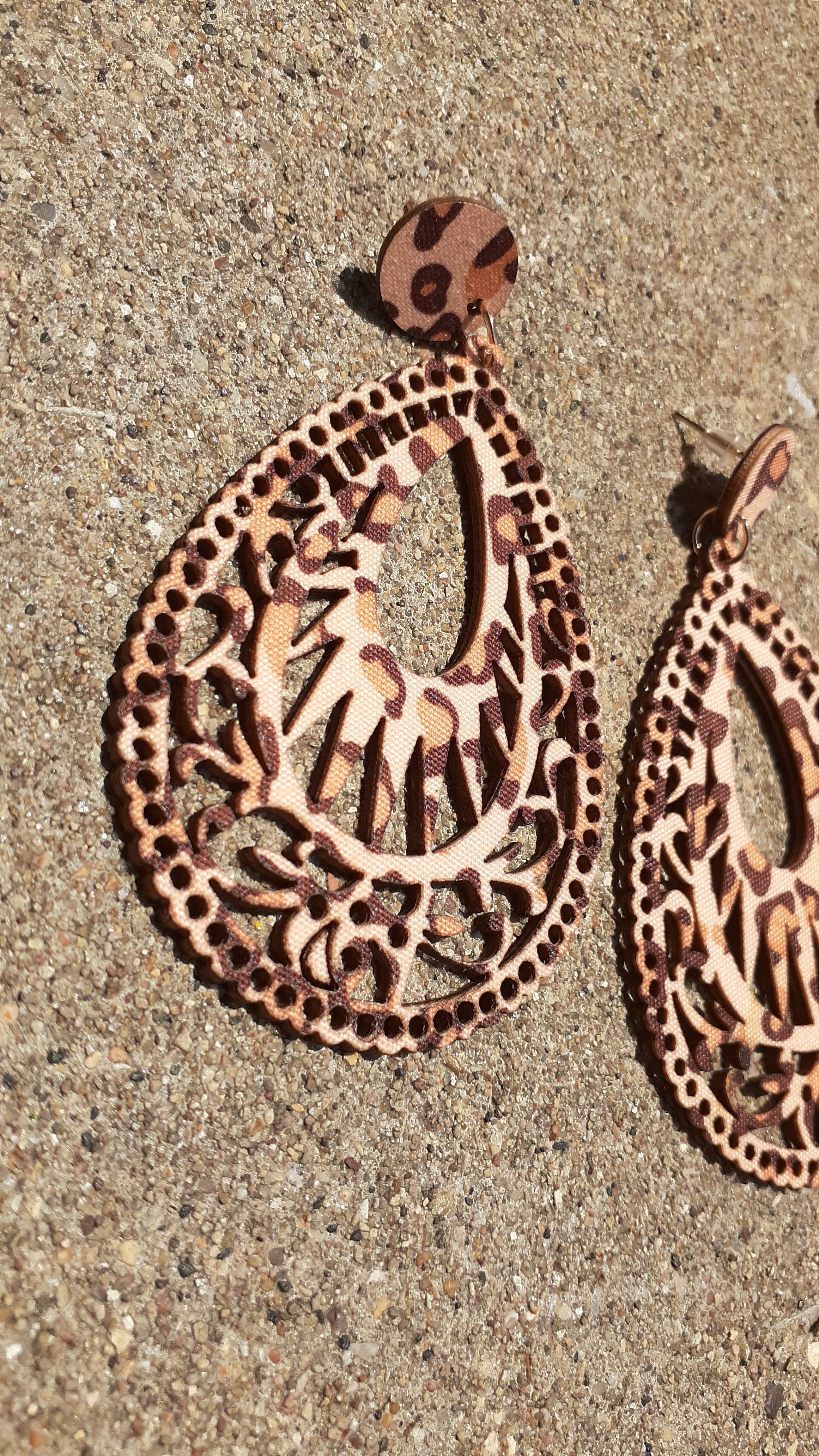 Boho Chic Dangle Wooden Earrings