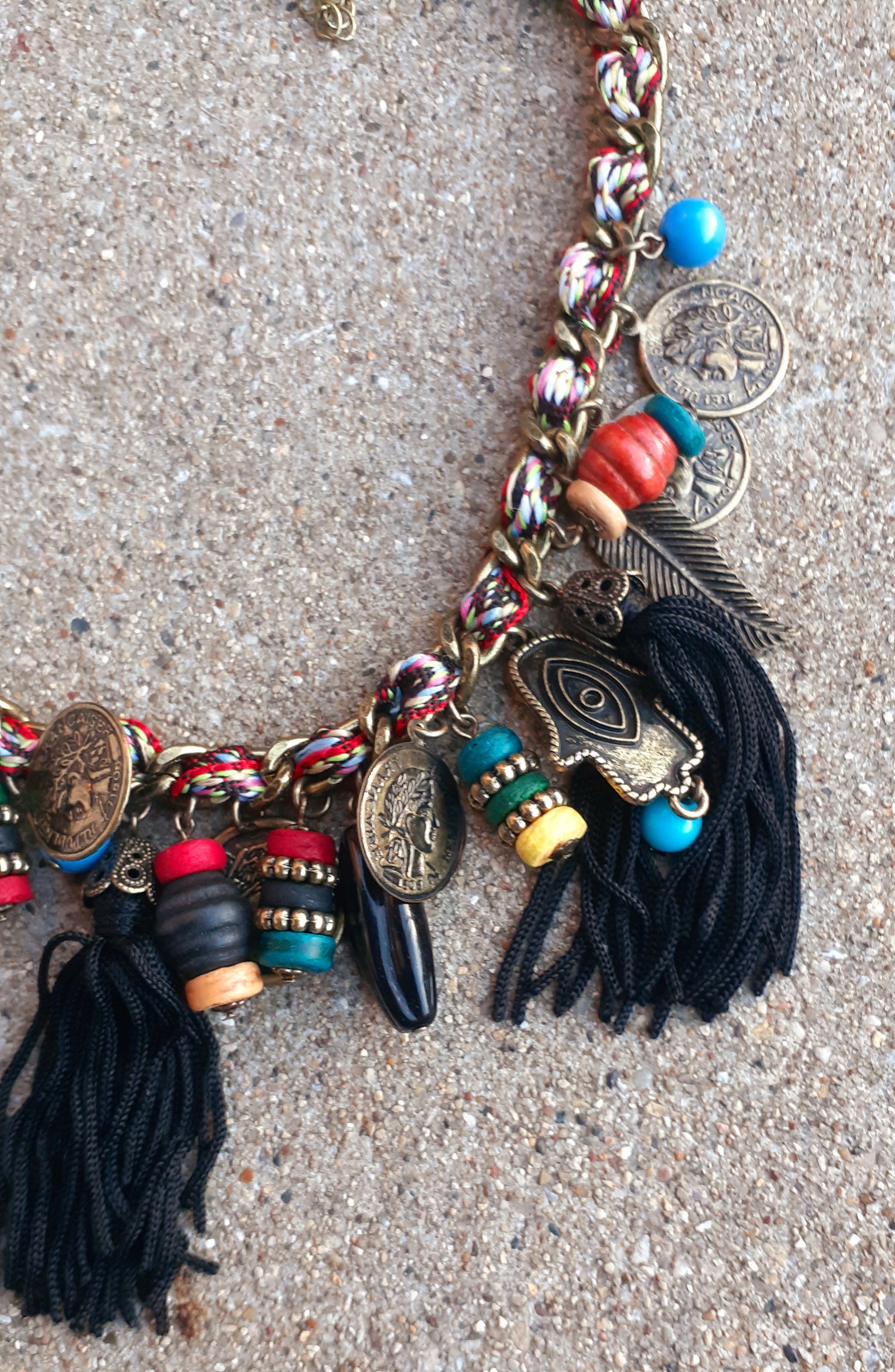 Chunky BOHO Charm Necklace