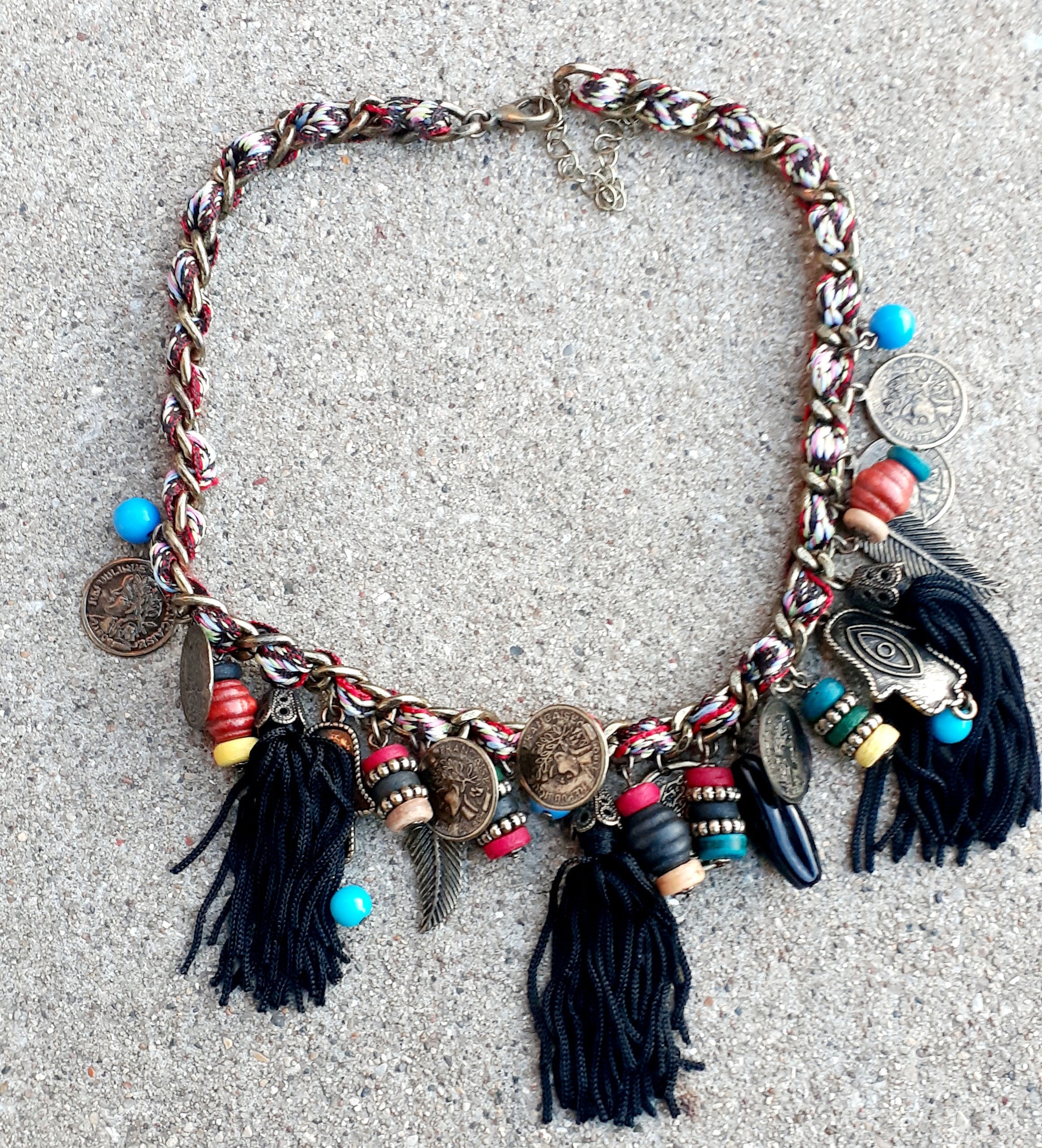 Chunky BOHO Charm Necklace