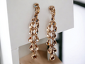 Chunky Rhinestone runway clip on earrings