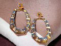 Clip on Bamboo Hoop Earrings gold