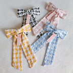 Daisy Picnic Gingham Bow Hair Clip