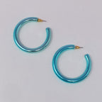 Colored Tube Hoop Earrings