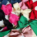 Doubled Frill Bow Hair Clip Set Of 2