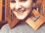 Giant Wooden Square Earrings