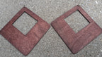 Giant Wooden Square Earrings