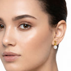 Golden Loop Pearl Drop Earrings – Modern Twist on Classic Elegance