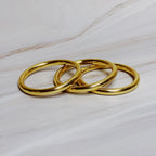 Golden Stack Luxe Bangle Set – Sleek Polished Gold-Tone Arm Candy in Classic Stacking Style
