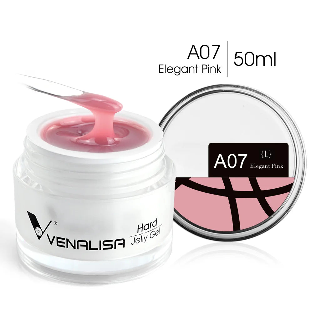 VENALISA 50ml Jelly Gel Clear Nude Pink Camouflage Gel Nail Extend UV LED Poly Nail Gel Nail Art Manicure Acrylic Gel