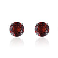 6mm Round 925 Silver Stud Earrings