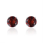 6mm Round 925 Silver Stud Earrings