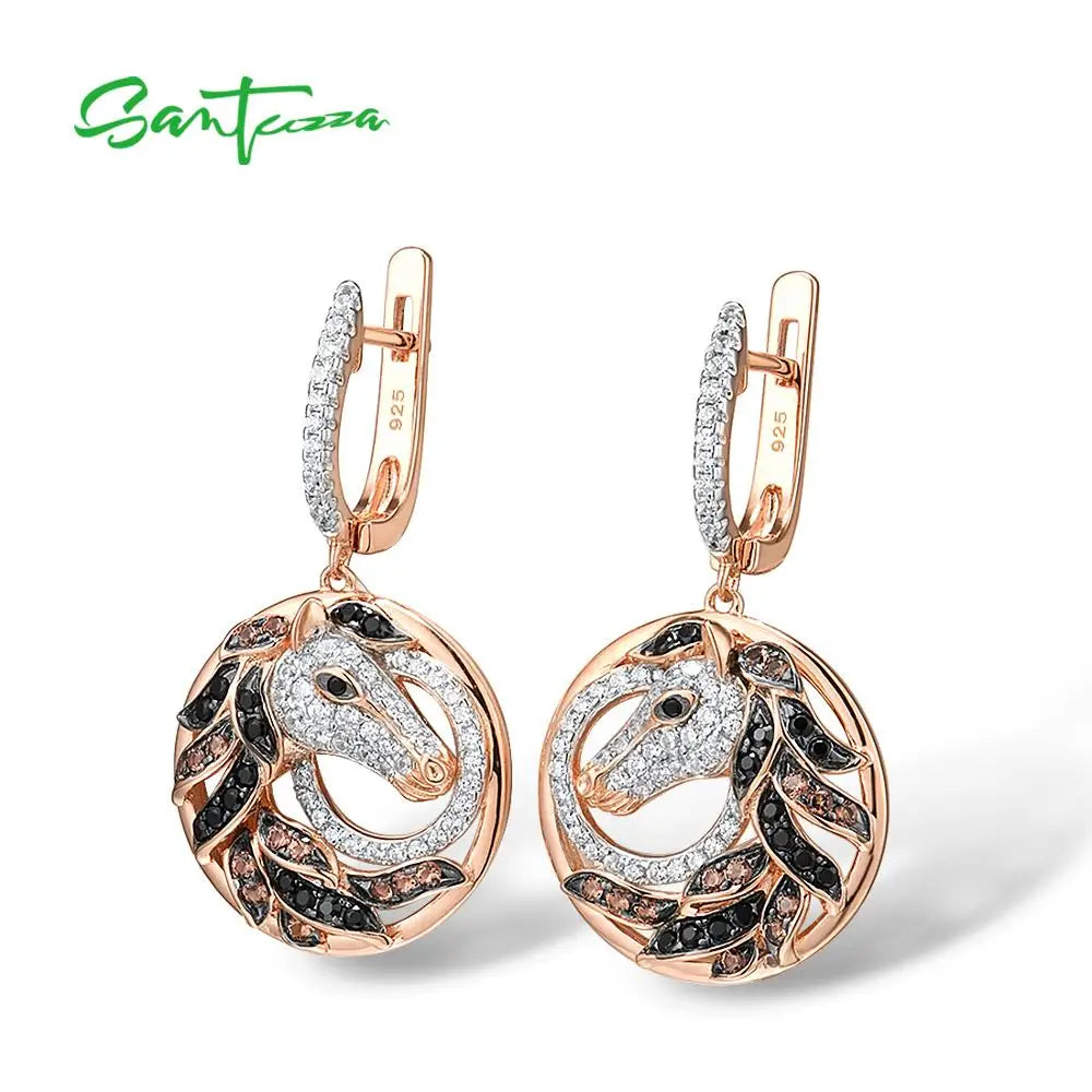 Silver Horse Earrings