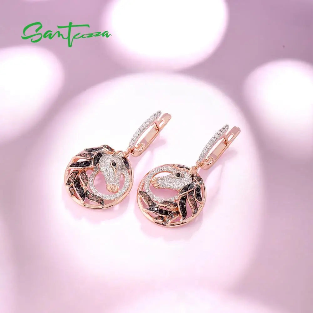 Silver Horse Earrings