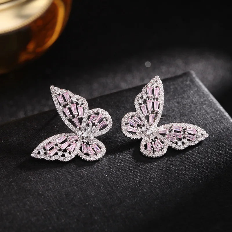 Silver Butterfly Earrings