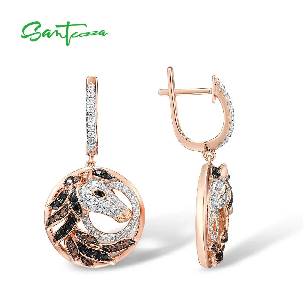 Silver Horse Earrings
