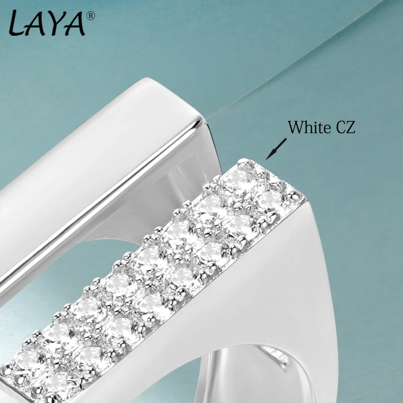 925 Sterling Sliver Shining Zircon Unique Design Ring