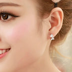 Angel Design 925 Sterling Silver Stud Earrings