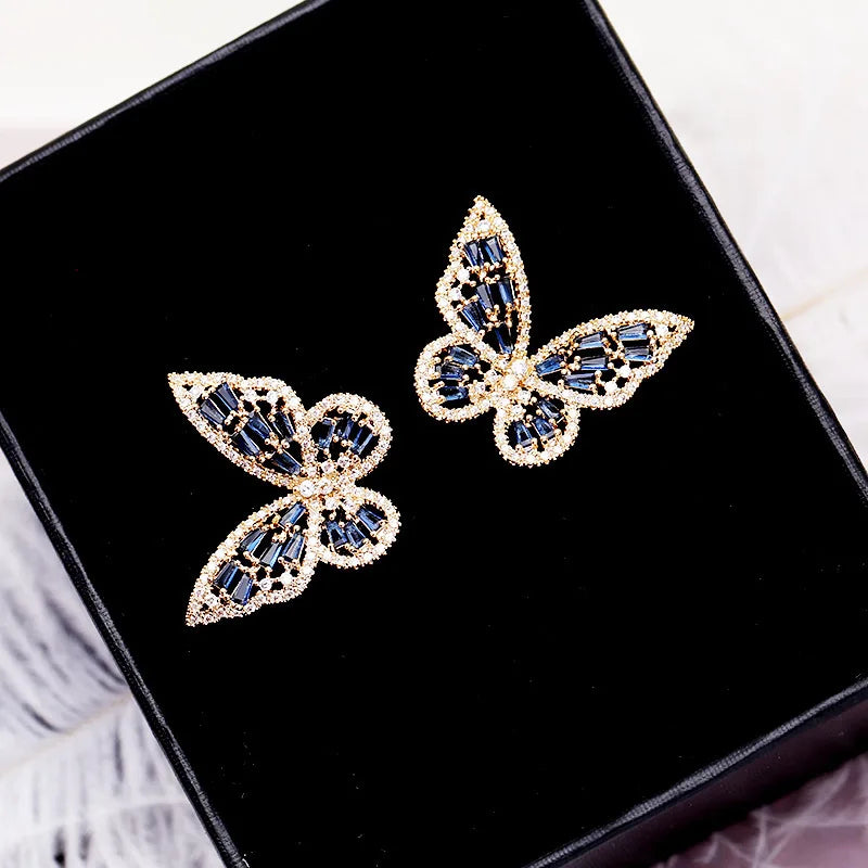 Silver Butterfly Earrings