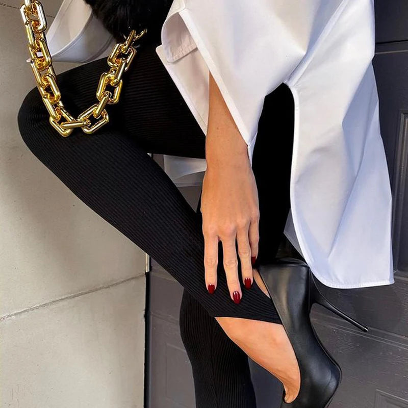 Tossy Ribbed Knit Leggings