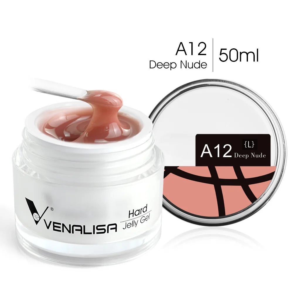 VENALISA 50ml Jelly Gel Clear Nude Pink Camouflage Gel Nail Extend UV LED Poly Nail Gel Nail Art Manicure Acrylic Gel