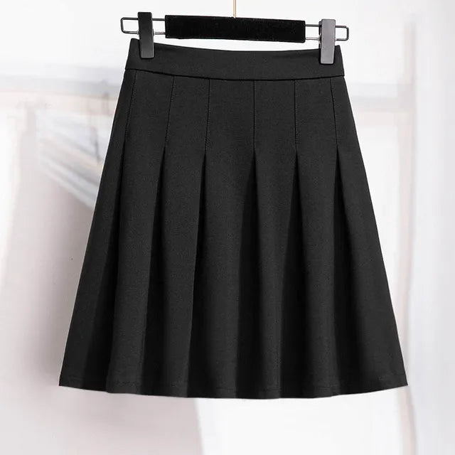 Loose Pleated A-Line Skirt