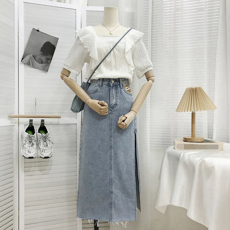 Pencil Midi Long Skirt