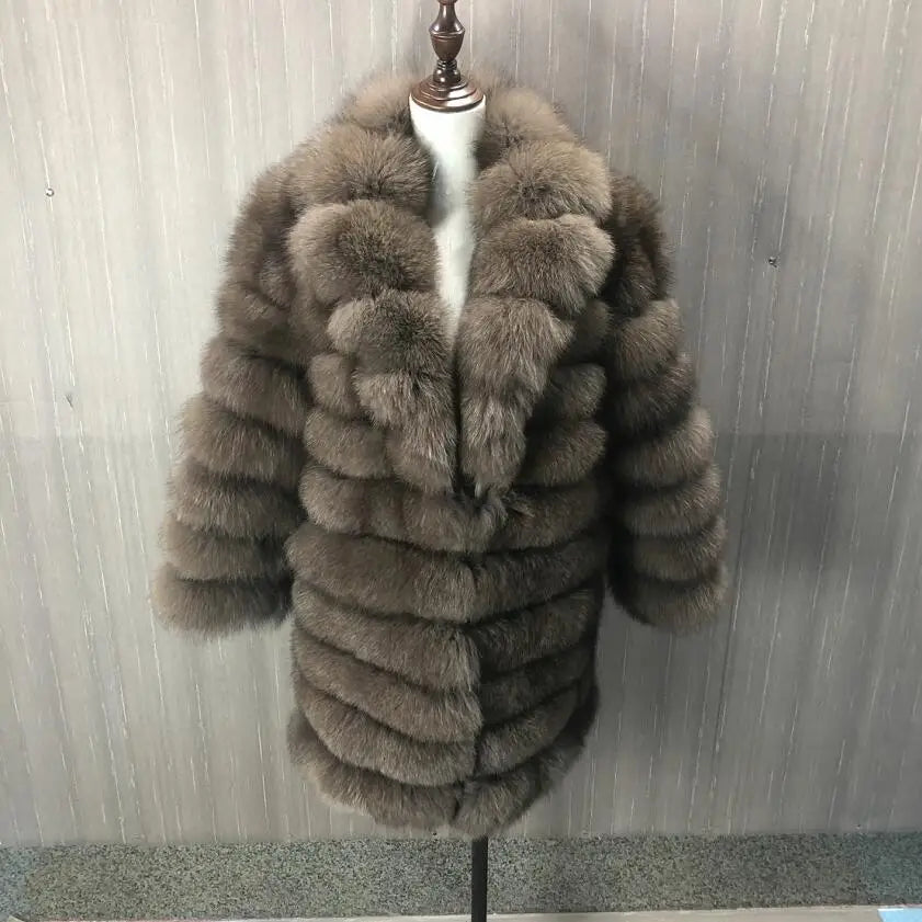 Detachable Real Fox Fur Jacket
